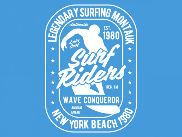 Surf rider tshirt design