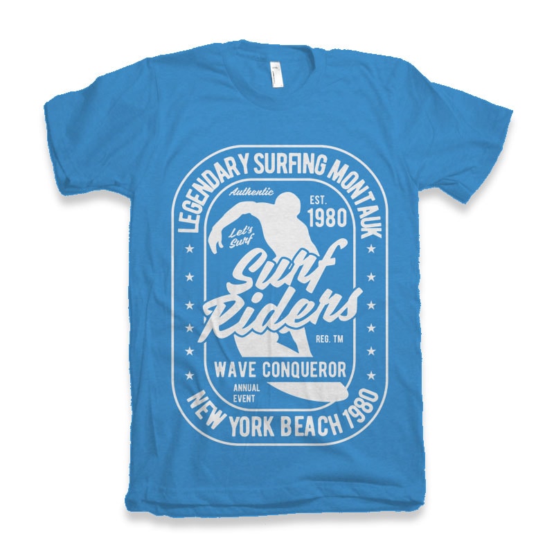 Surf Rider tshirt design commercial use t shirt designs