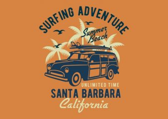 Surfing Adventure t-shirt design