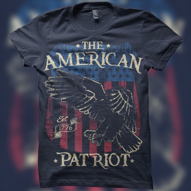 The American Patriot tshirt design for merch by amazon