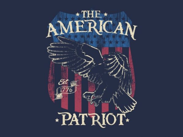 The american patriot print ready shirt design