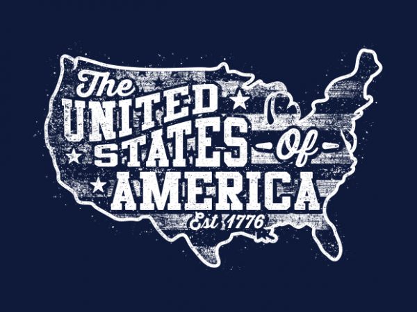 The united states of america est 1776 vector t shirt design artwork