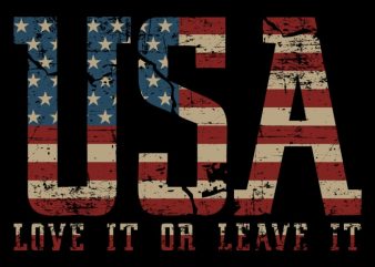 USA – Love It Or Leave It vector t shirt design artwork