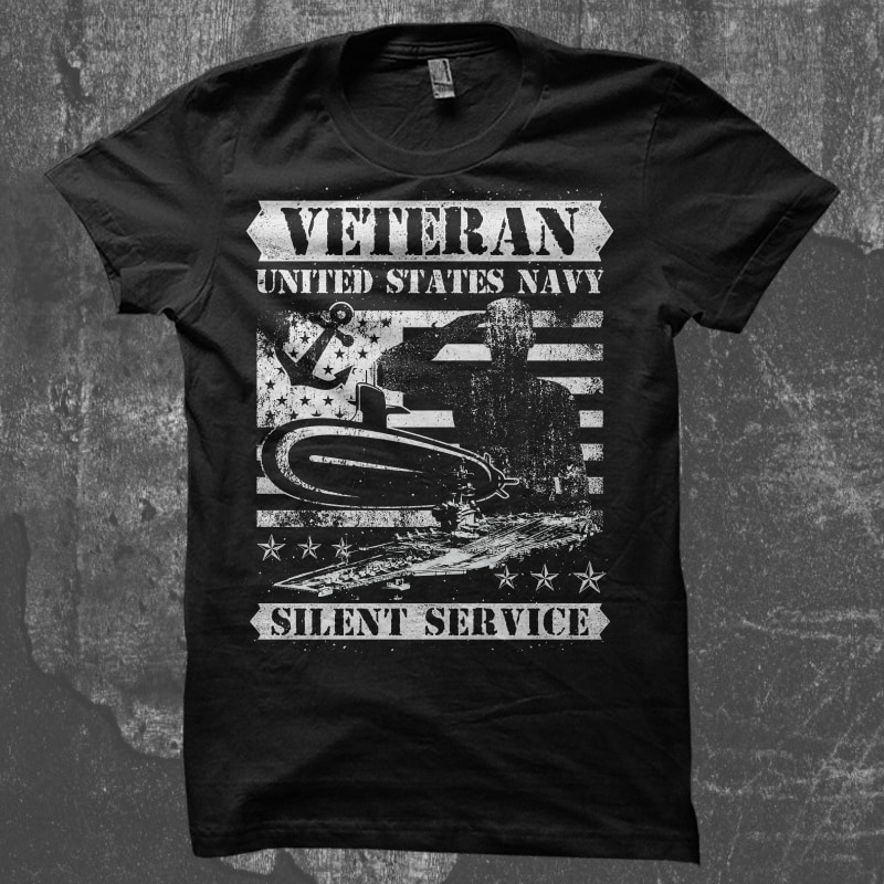 Veteran US Navy Silence Service vector shirt designs