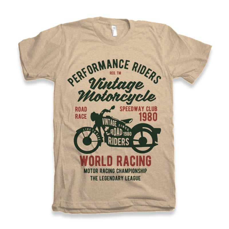 Vintage Motorcycle t-shirt design t shirt designs for teespring