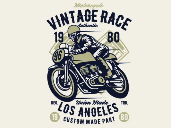 Vintage race t-shirt design