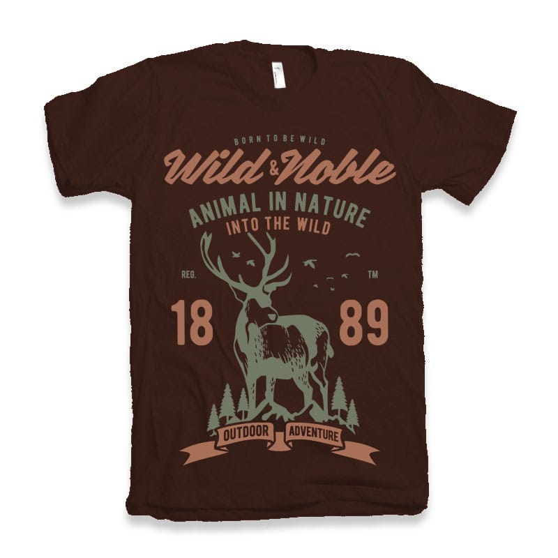 Wild And Noble t-shirt design t shirt designs for teespring