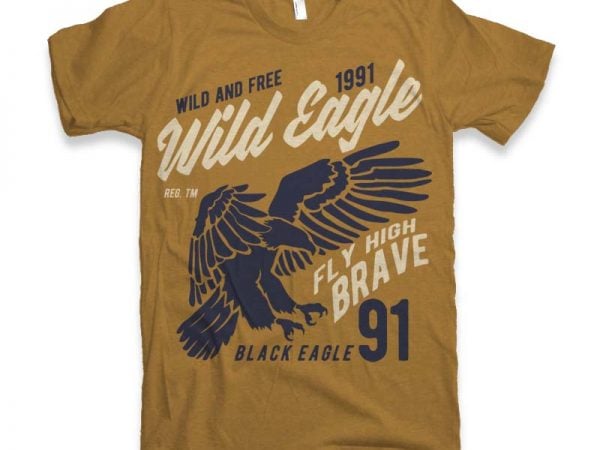 Wild eagle t-shirt design
