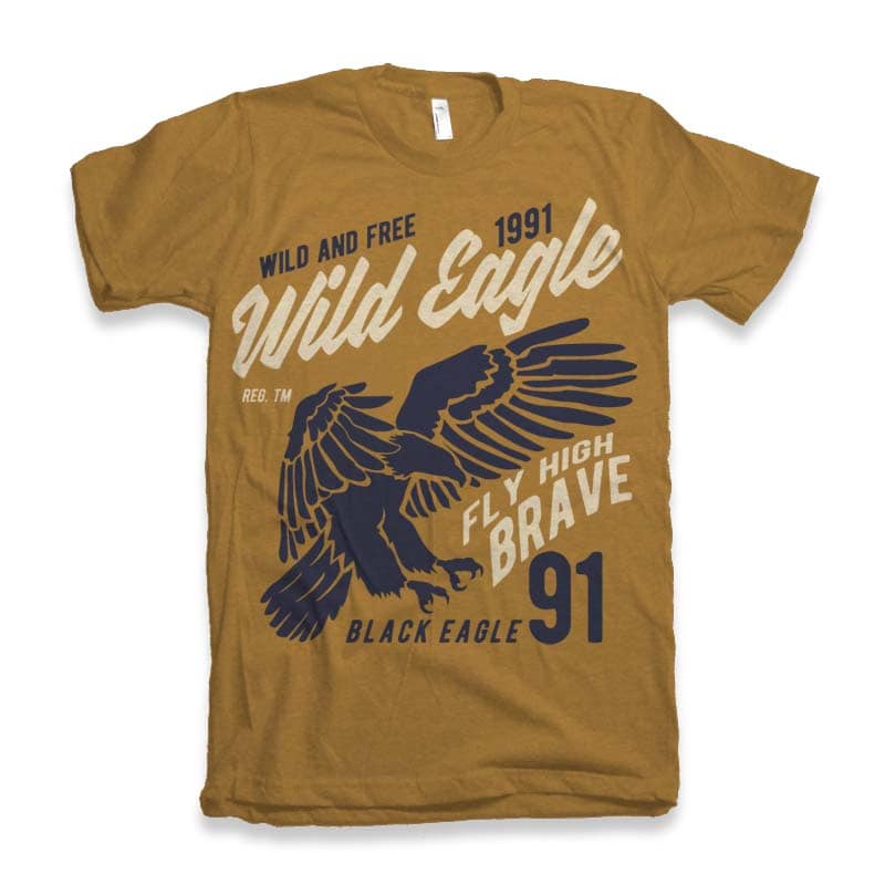 Wild Eagle t-shirt design tshirt design for sale