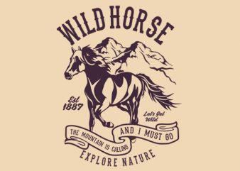 Wild Horse t-shirt design