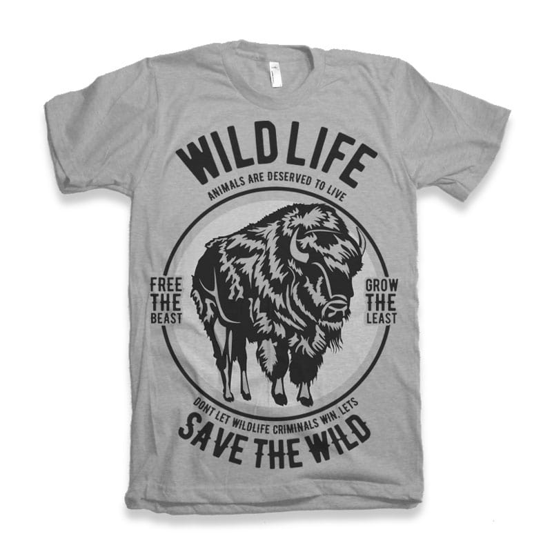 Wild Life t-shirt design t shirt designs for teespring