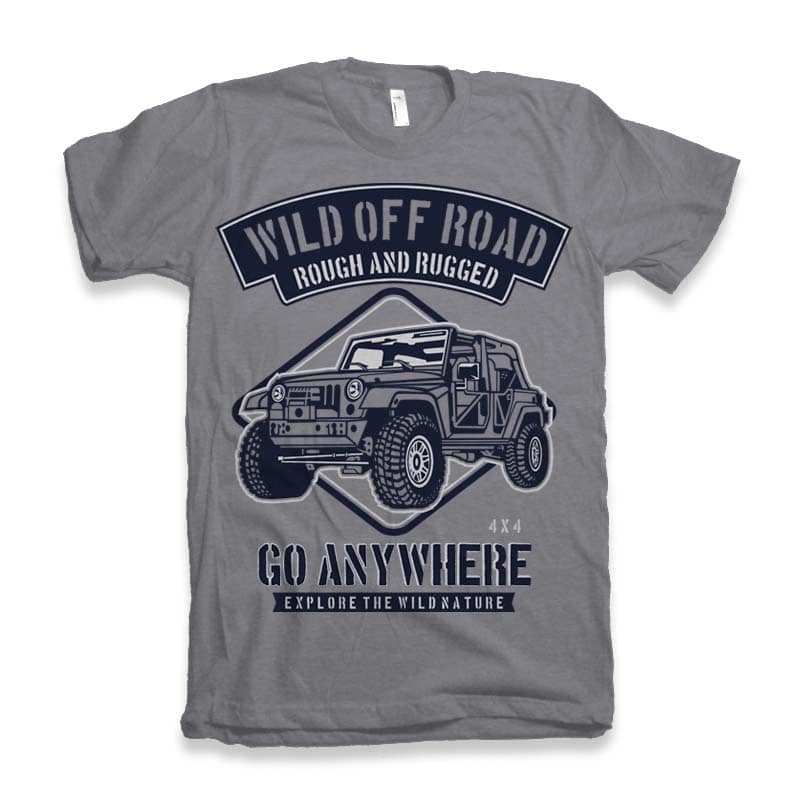Wild Off Road Graphic tee design tshirt design for sale