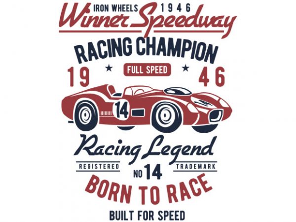 Winner speedway t-shirt design