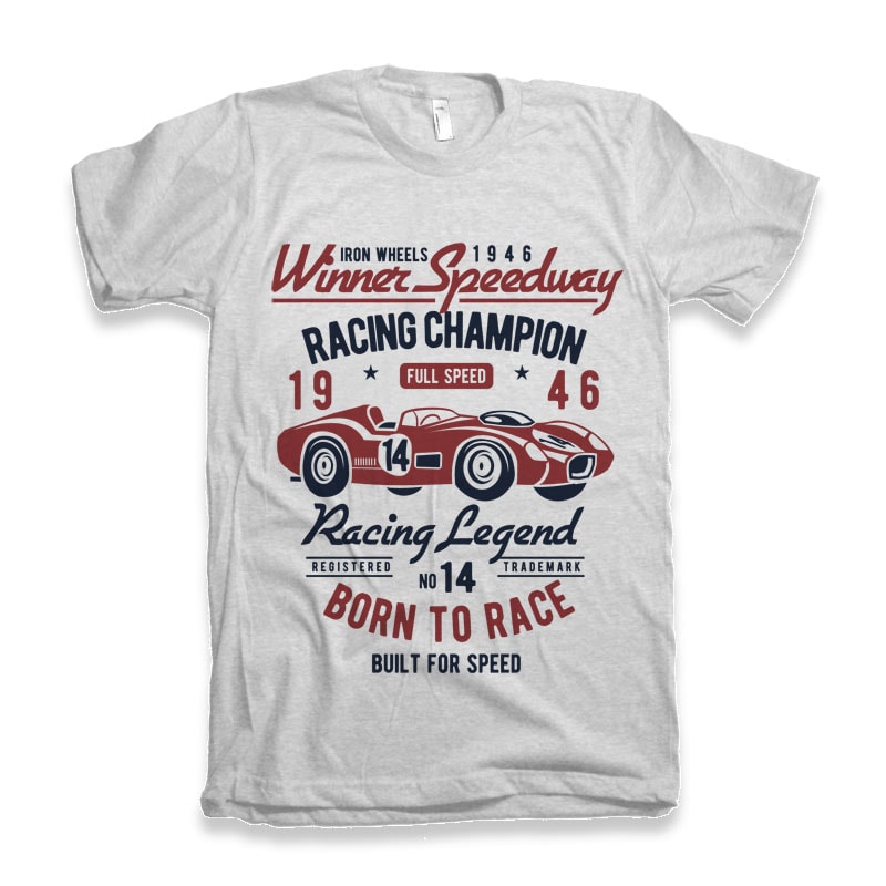Winner Speedway t-shirt design t shirt designs for merch teespring and printful