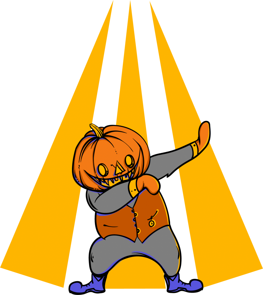 Dabbing pumkin t shirt design png