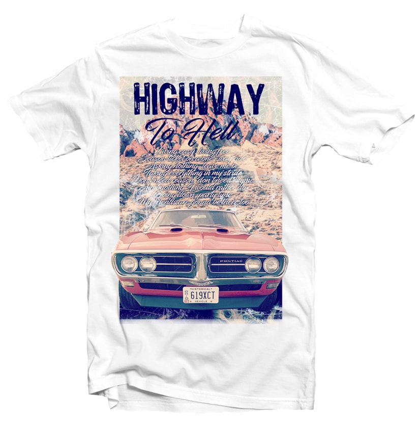 Highway to Hell t shirt design png