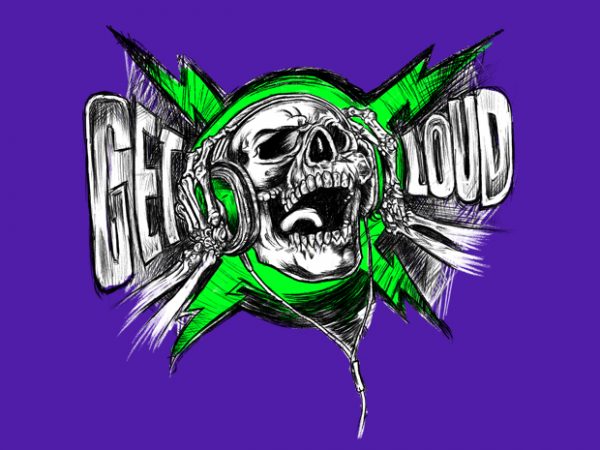 Get loud t shirt design template