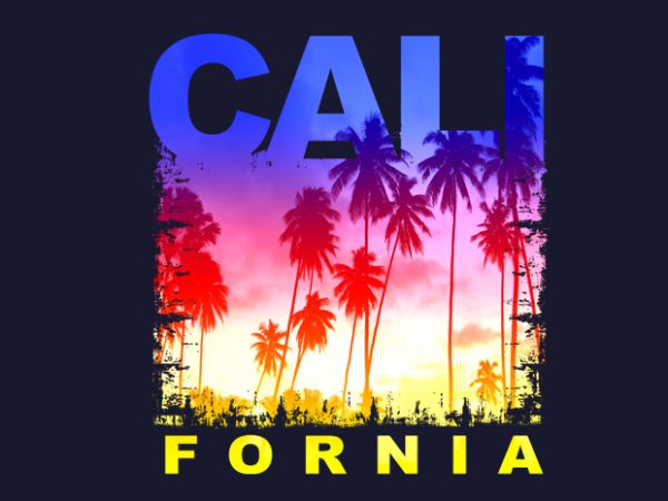 California commercial use t-shirt design