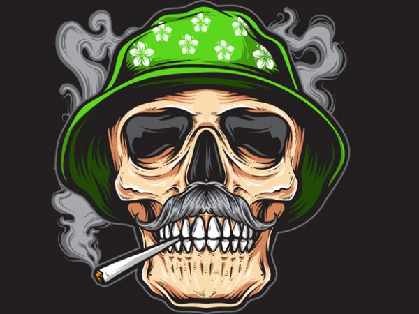 Smoky print ready vector t shirt design