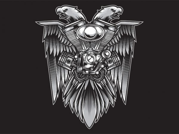 Speed eagle t shirt design for sale