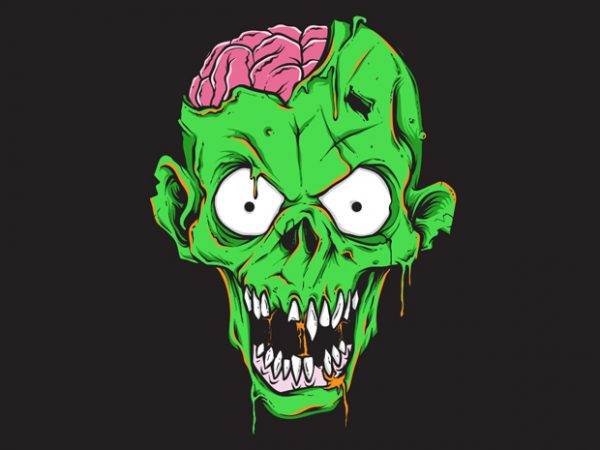 Zombie tshirt design for sale