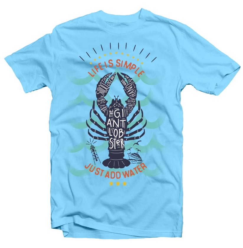 Lobster t shirt designs for merch teespring and printful