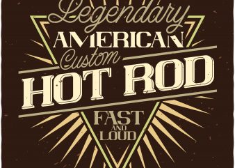 Hot Rod print ready shirt design