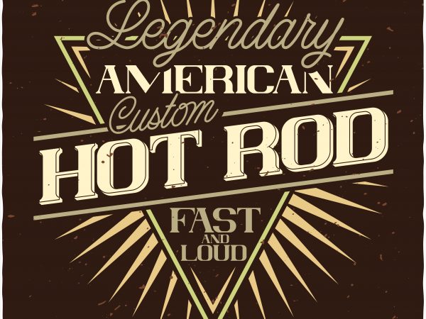 Hot rod print ready shirt design