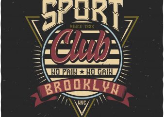 Sport Club Label buy t shirt design artwork