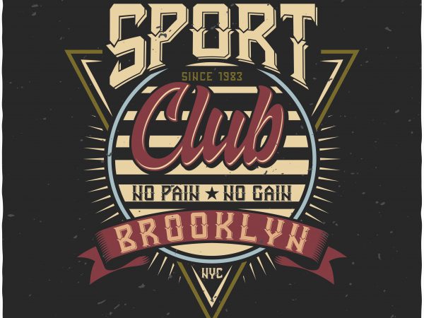 Sport club label buy t shirt design artwork