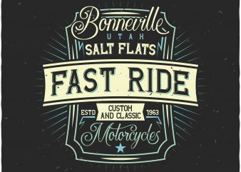 Motorcycles label vector t shirt design artwork