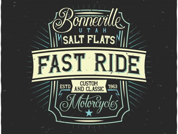 Motorcycles label vector t shirt design artwork