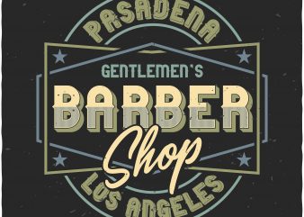 Barber Shop label commercial use t-shirt design
