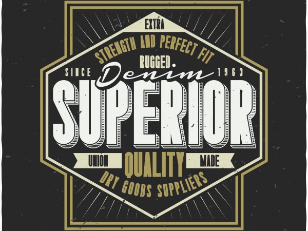 Denim label vector t-shirt design