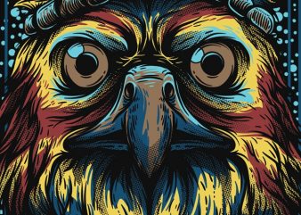 Mighty Eagle vector t shirt design artwork