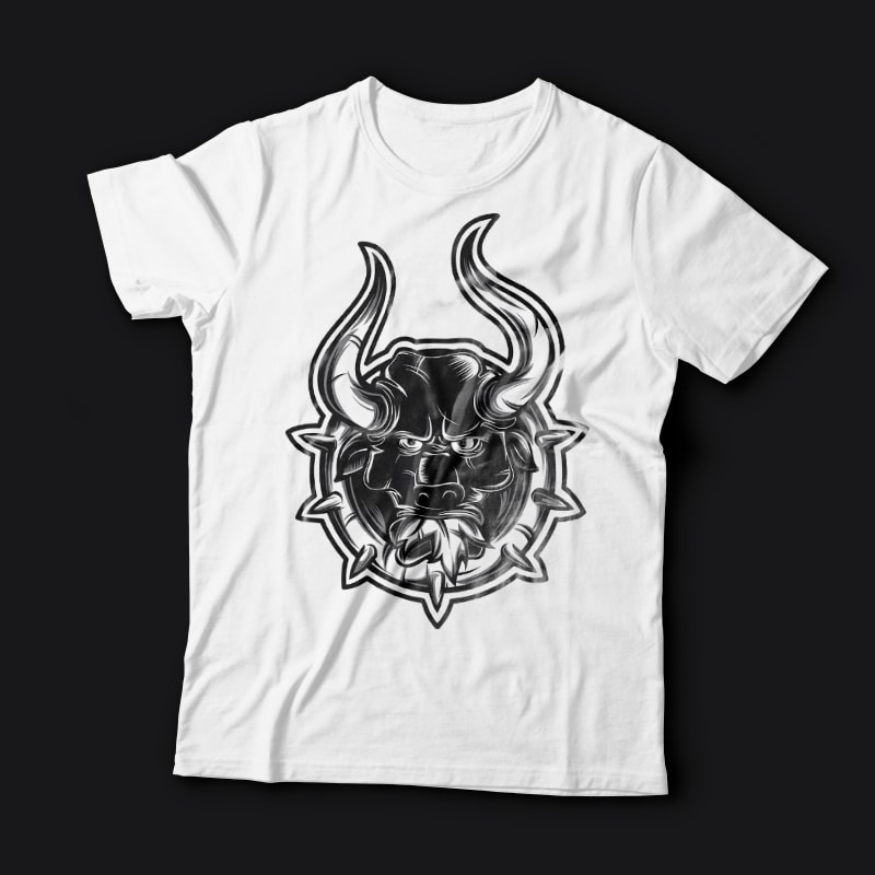 Crazy Bull design for t shirt - Buy t-shirt designs