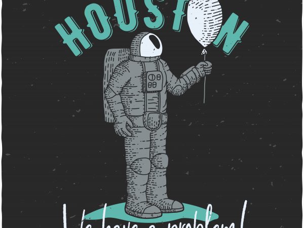 Astronaut with airballoon buy t shirt design