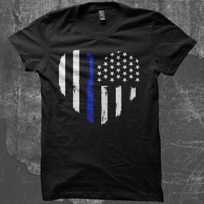 Love Thin Blue Line t shirt designs for teespring