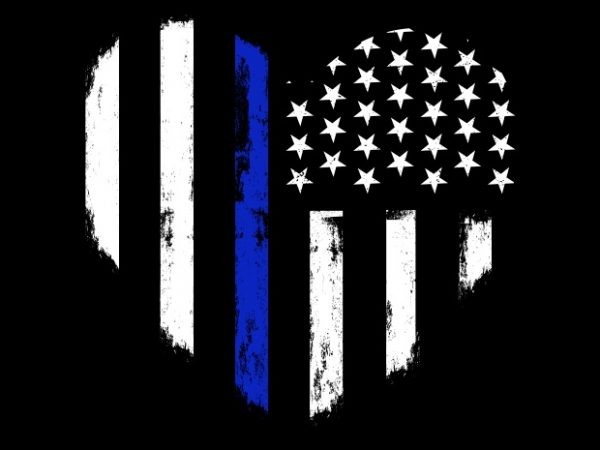 Love thin blue line buy t shirt design