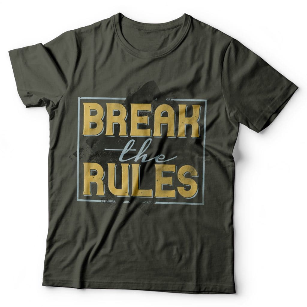 Break the Rules t shirt design graphic