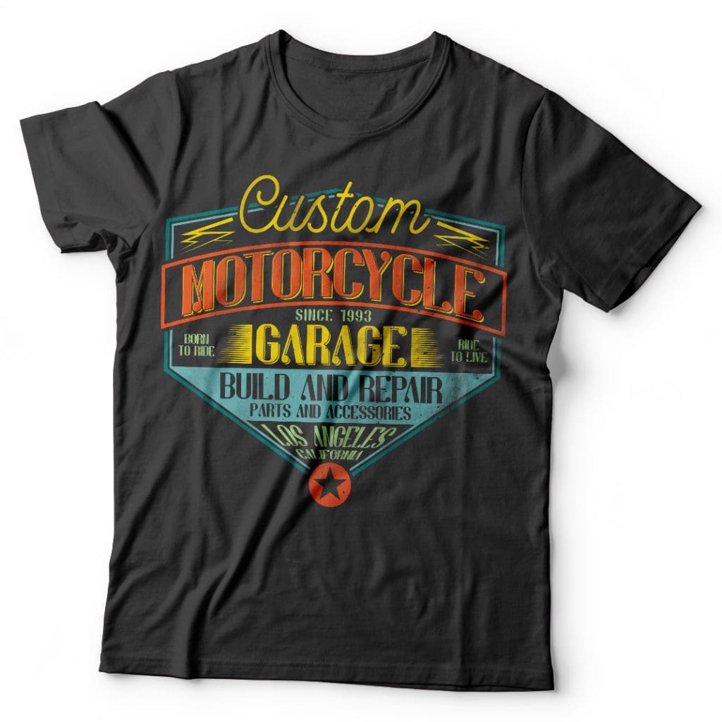 Custom Motorcycle Garage vector t shirt design