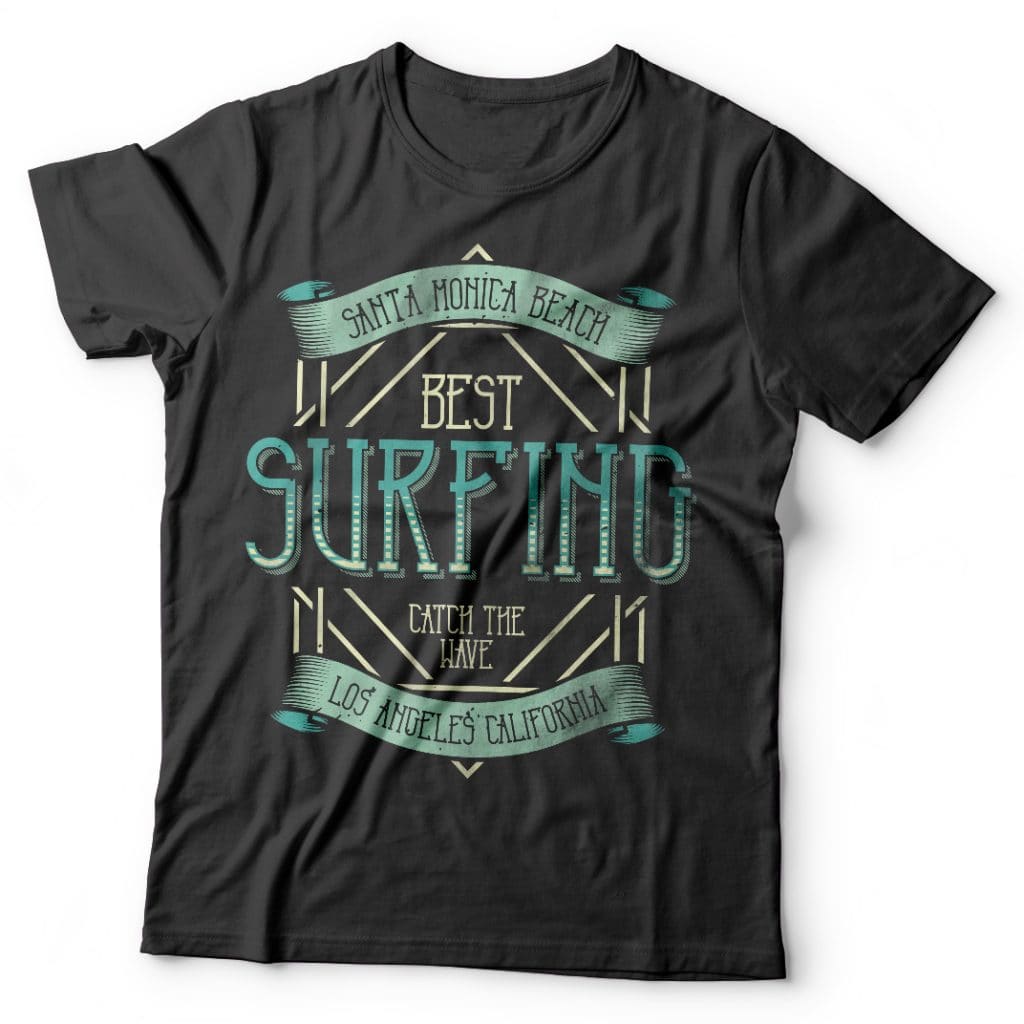 Surfing vector t shirt design