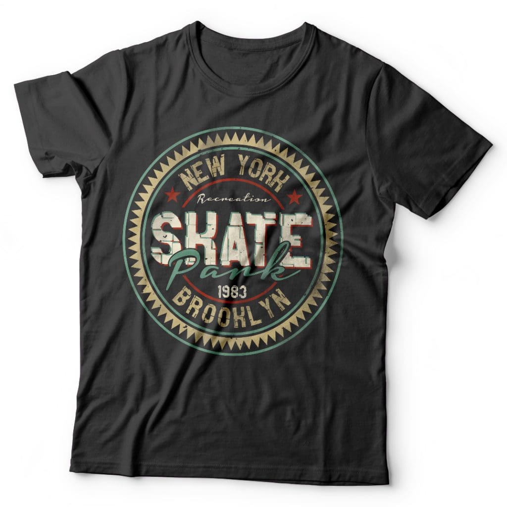 Skate park label t shirt design png