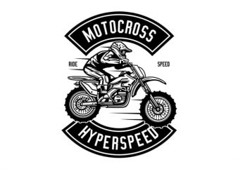 Motocross Hyperspeed graphic t-shirt design