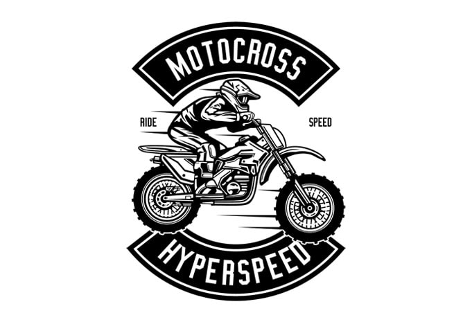 Motocross Hyperspeed graphic t-shirt design - Buy t-shirt designs