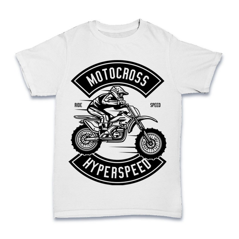 Motocross Hyperspeed t shirt designs for merch teespring and printful