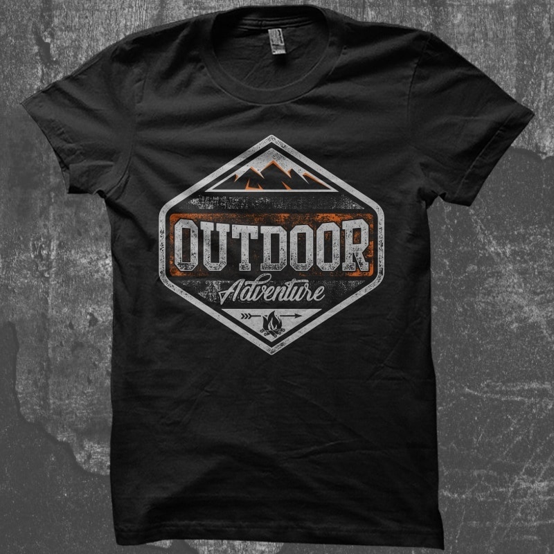 Outdoor Adventure tshirt design for merch by amazon