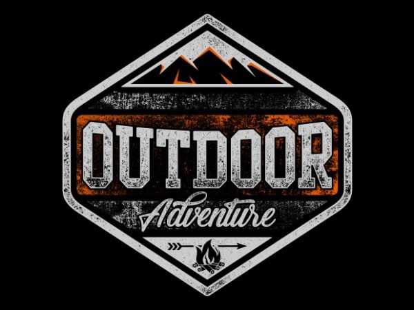 Outdoor adventure t shirt design to buy