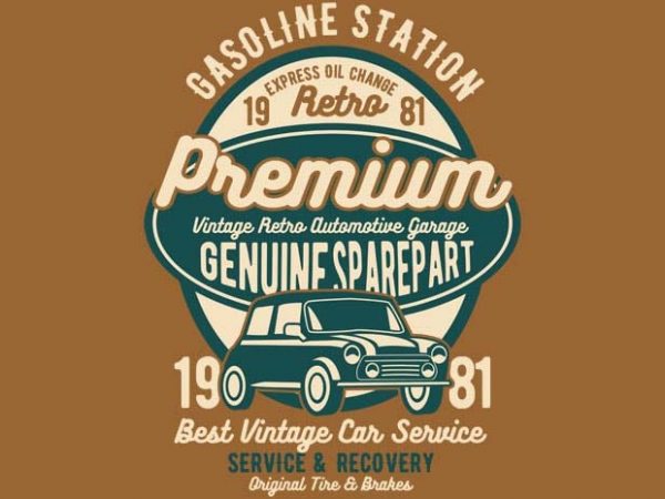 Premium garage t-shirt design Premium garage t-shirt design