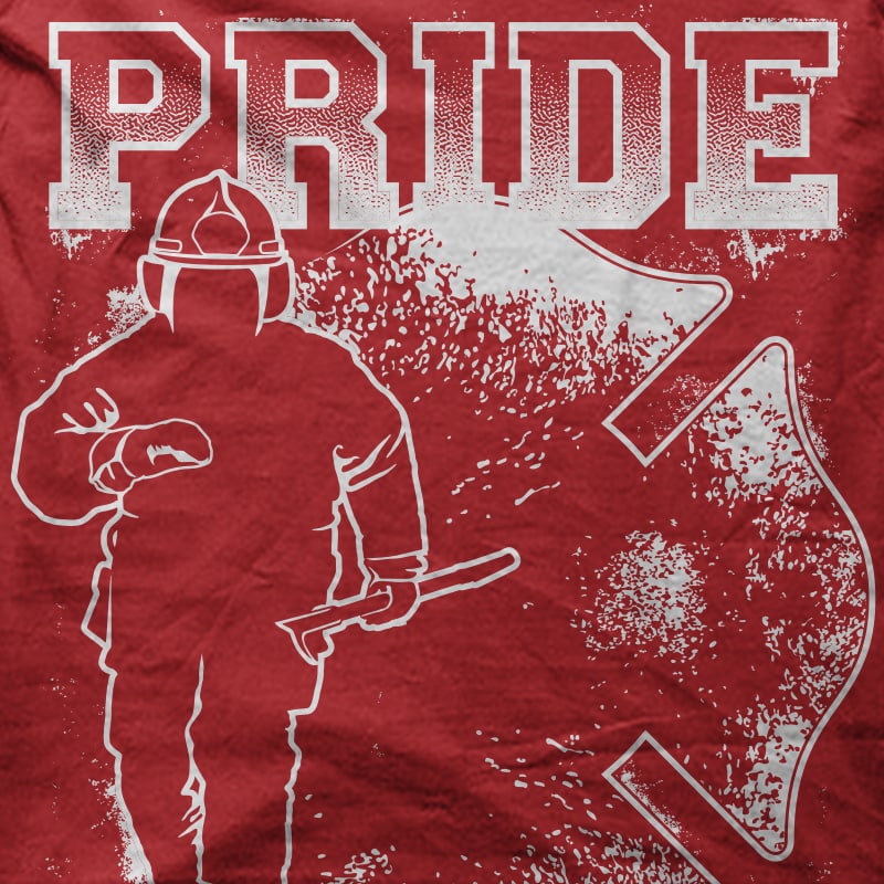 Pride Firefighter t shirt design graphic